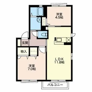 Sunmall B【2階】の間取り