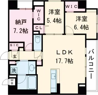 ラヴィーナ大和西大寺【2階】の間取り
