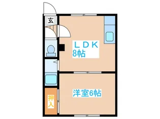 コ-ポ山西A【1階】の間取り