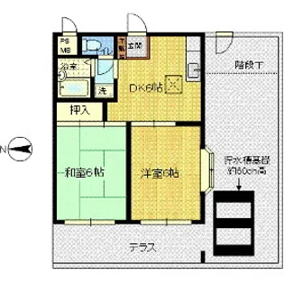 サクラハイム中原B【1階】の間取り
