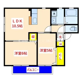フローラ舞鶴【2階】の間取り