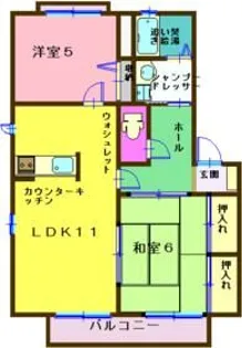 プルミエラムール【1階】の間取り
