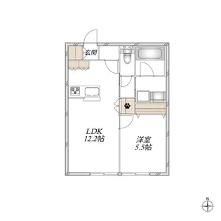 CASA FUJIMI【1階】の間取り