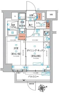 ハーモニーレジデンス東京羽田スカイブリッジ【1階】の間取り