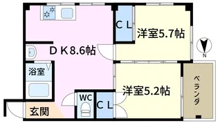 Kコート【3階】の間取り