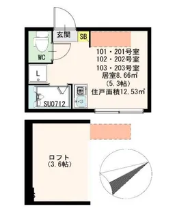 ハーモニーテラス志茂XI【1階】の間取り