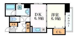 グレース八田【9階】の間取り