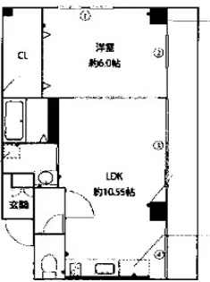 アスキー戸越【4階】の間取り