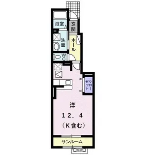 プロムナ-ドK【1階】の間取り