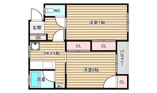 ReFINE西九条【4階】の間取り