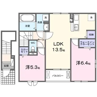 エピナールカスミガウラA【2階】の間取り