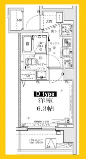 スクエアシティ東神奈川【4階】の間取り