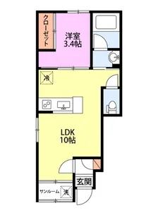 ミルズグランディール川崎B【1階】の間取り