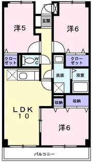 ビサイド大蔵谷【3階】の間取り