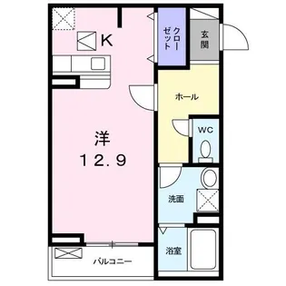 クイ-ンズパレス さくらい【1階】の間取り