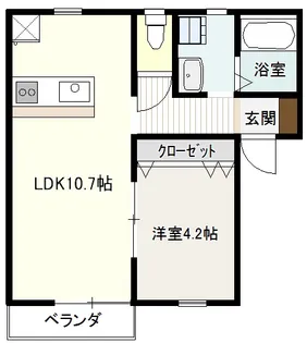 アイラスハイツA【1階】の間取り