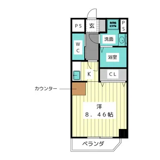 ベルメゾン三宅【5階】の間取り