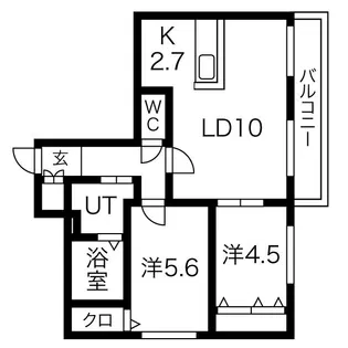 エルミタージュS23【3階】の間取り