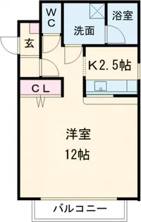 シティパルスギモトV【1階】の間取り