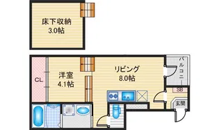 Raffine鳴海【1階】の間取り