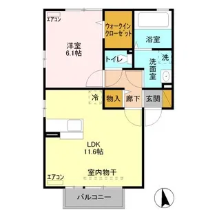 ピュアマインドE【2階】の間取り