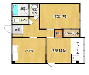 ヒダオハイツ【1階】の間取り