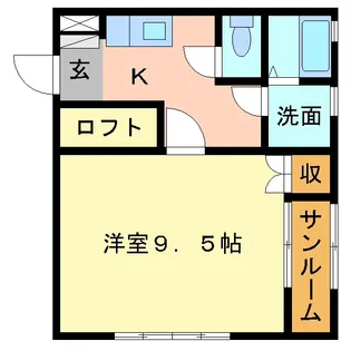 コーポYMII【1階】の間取り