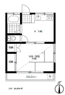 大富士ハイツ【2階】の間取り