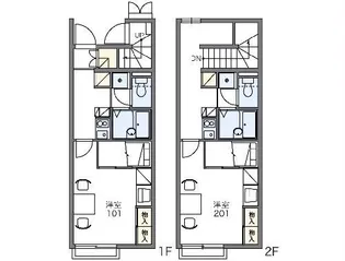 レオパレスユノ【1階】の間取り