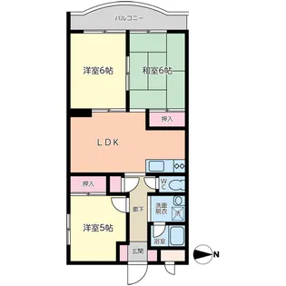 パレスサンベール 1【2階】の間取り