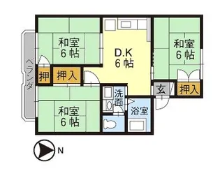 パレーシャルなろっぷ【2階】の間取り