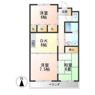 ハイネスイーストII【1階】の間取り