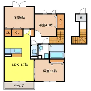 Fabiola旦島【1階】の間取り