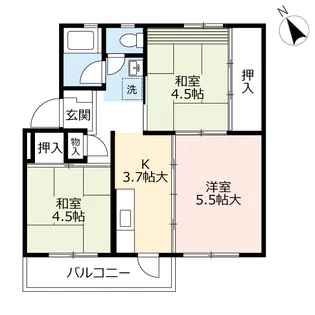 UR徳力【5階】の間取り