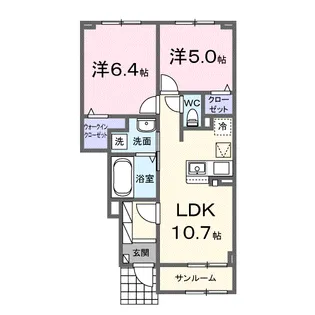 リズ リーフ【1階】の間取り