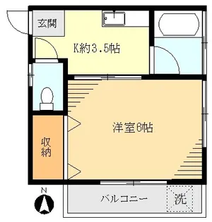 コーポ第三フクジュ【1階】の間取り