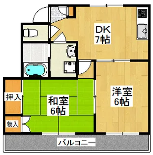 神奈川県川崎市中原区苅宿【アパート】の間取り