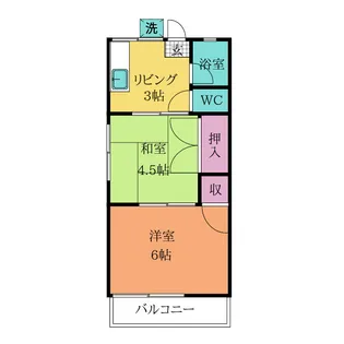 カトレア荘【2階】の間取り