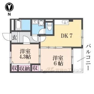 メゾン浮孔【2階】の間取り
