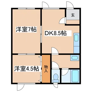 2DKの間取り画像