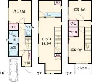 大阪府東大阪市池島町3【一戸建】の間取り