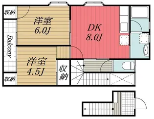千葉県千葉市若葉区みつわ台5【アパート】の間取り