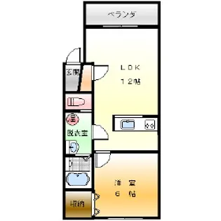 Mハイツ寿7【2階】の間取り