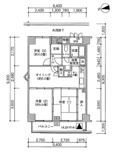 アンサンブル大井【3階】の間取り