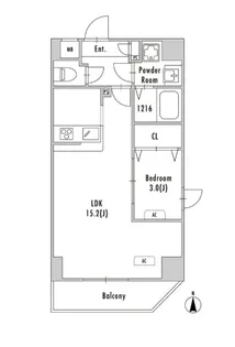 アルファコート谷在家【3階】の間取り