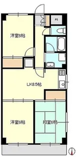 ラフォーレ久留米【2階】の間取り