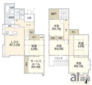埼玉県所沢市大字下安松【一戸建】の間取り