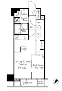 スターヒルズ関内【9階】の間取り