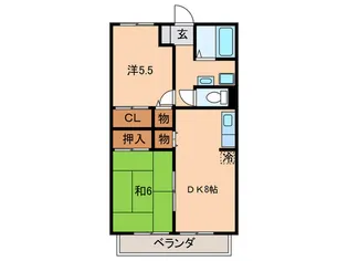 ビーラインいなば【2階】の間取り