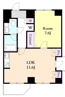 ビボ・クラベール【4階】の間取り